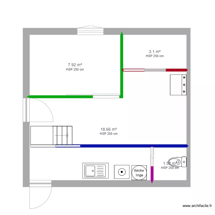 buanderie st remy. Plan de 