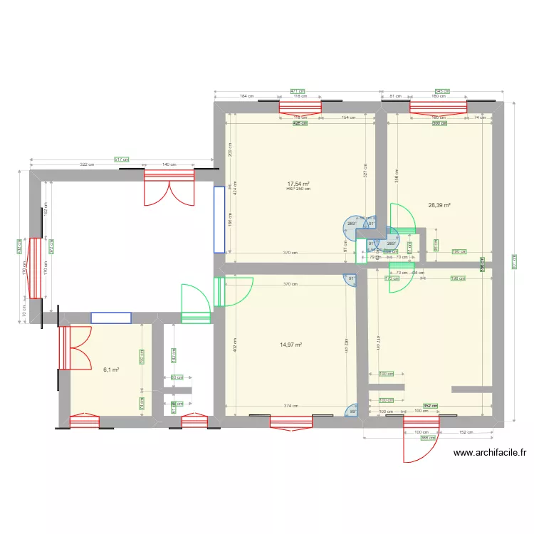 maison pouille mesure Alessio. Plan de 