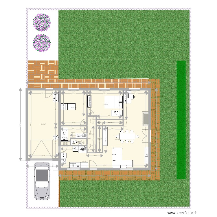 casa les achards 2. Plan de 10 pièces et 101 m2