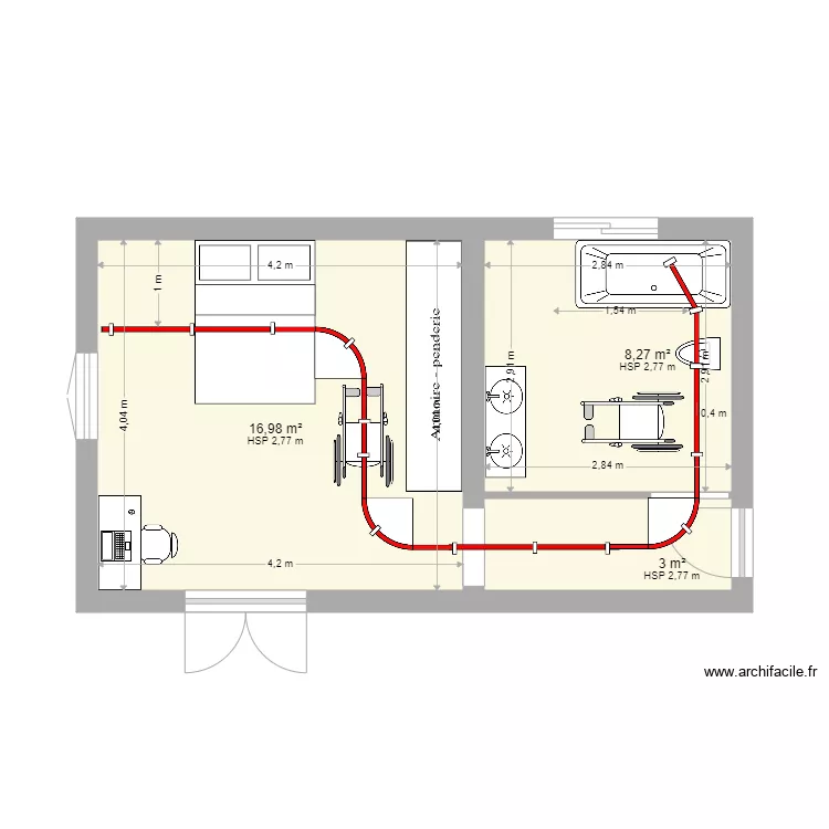 Pignolo sans aiguillage hm 2810 filaire. Plan de 