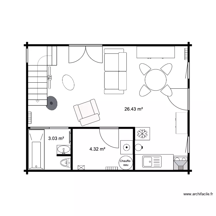 RDC Chalet 34 M . Plan de 