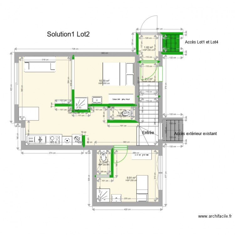 Solution1Lot2. Plan de 0 pièce et 0 m2