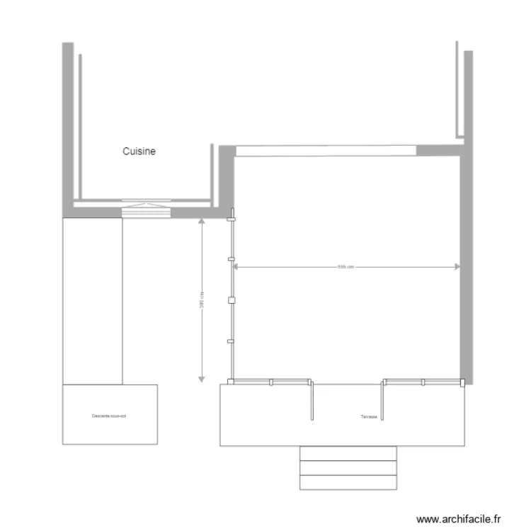 Taillard Rez de Chauss&eacute;e projet cot&eacute;. Plan de 