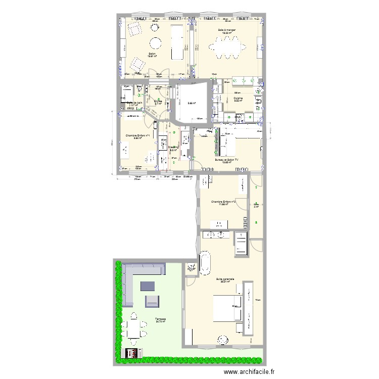Plan Appartement Descombes du 13 juin 2019. Plan de 0 pièce et 0 m2