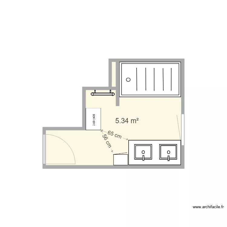 plan salle de bain Patricia V3. Plan de 