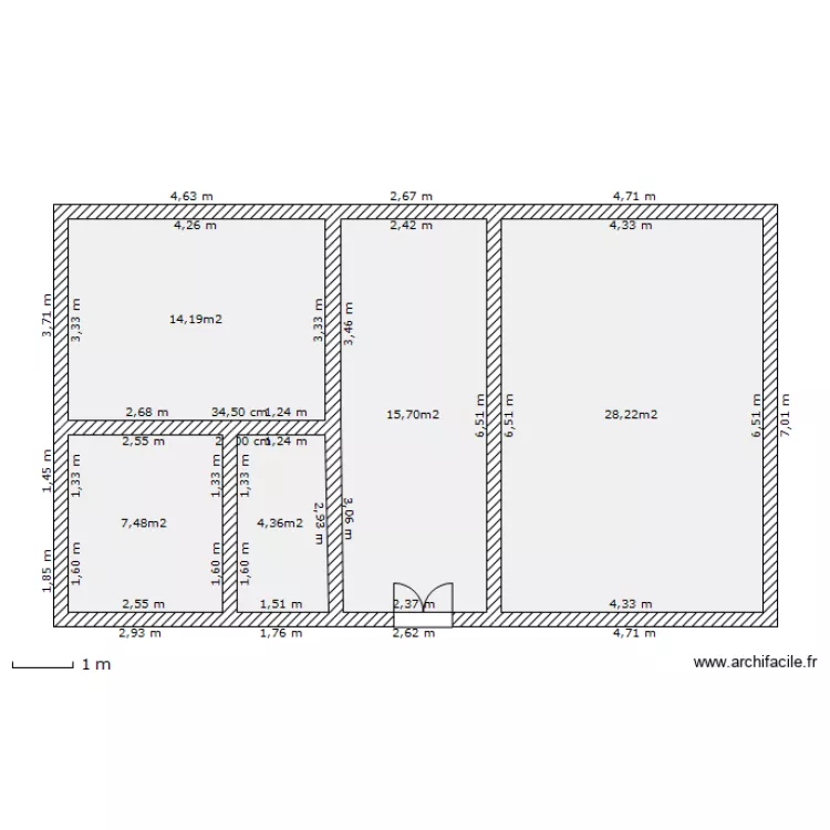 Maison de maitre. Plan de 