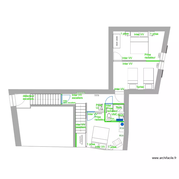 1&Eacute;TAGE MODIF ELECTRICIT&Eacute;. Plan de 