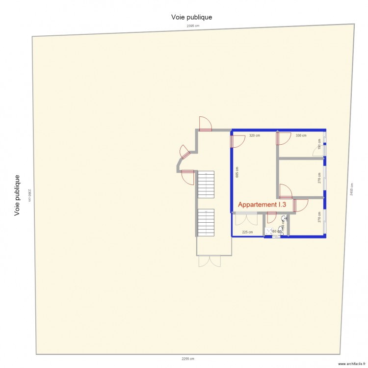 appartements I3. Plan de 7 pièces et 626 m2