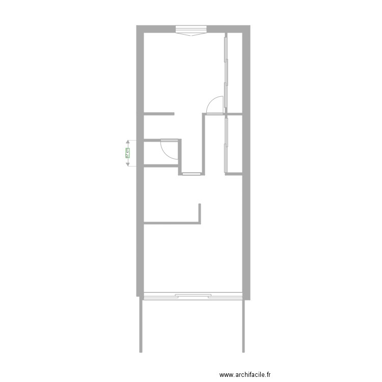 appart cap plan vierge. Plan de 4 pièces et 14 m2