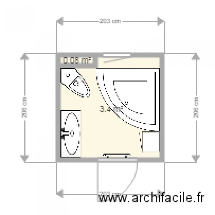 sdb. Plan de 0 pièce et 0 m2