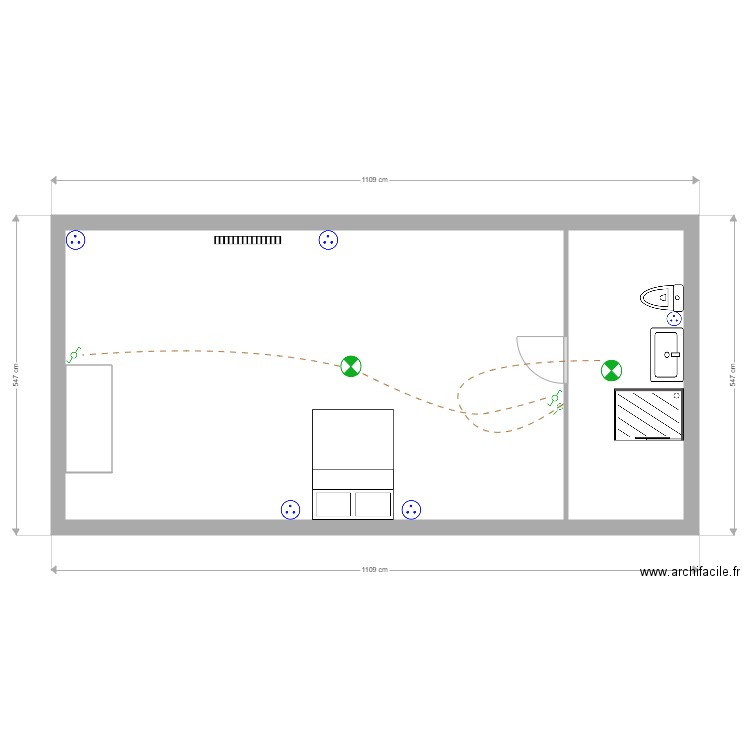 Biger 2. Plan de 5 pièces et 106 m2