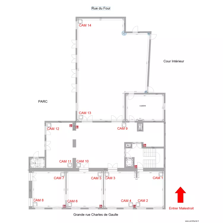 plan cam&eacute;ra CDM. Plan de 