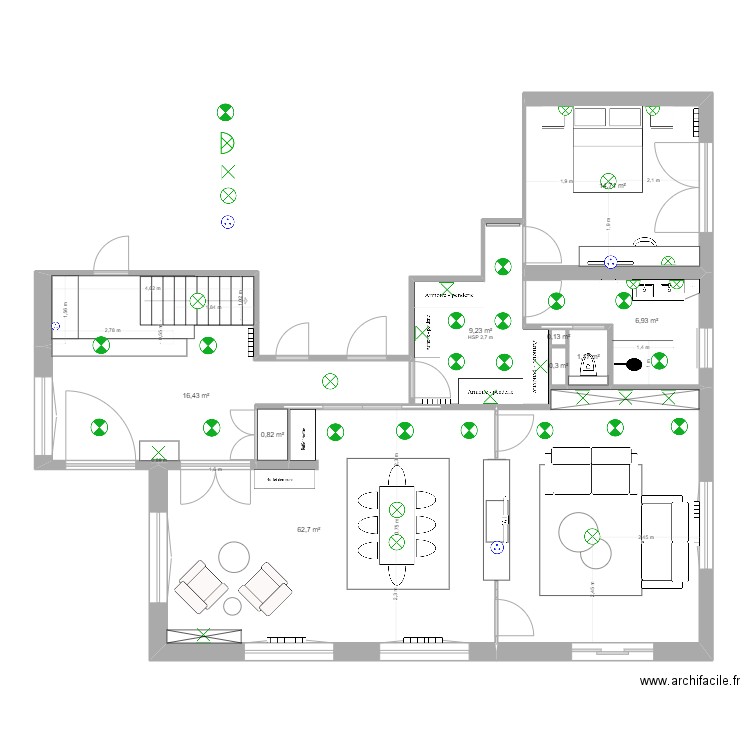 RIHAOUI plan elec. Plan de 10 pièces et 119 m2