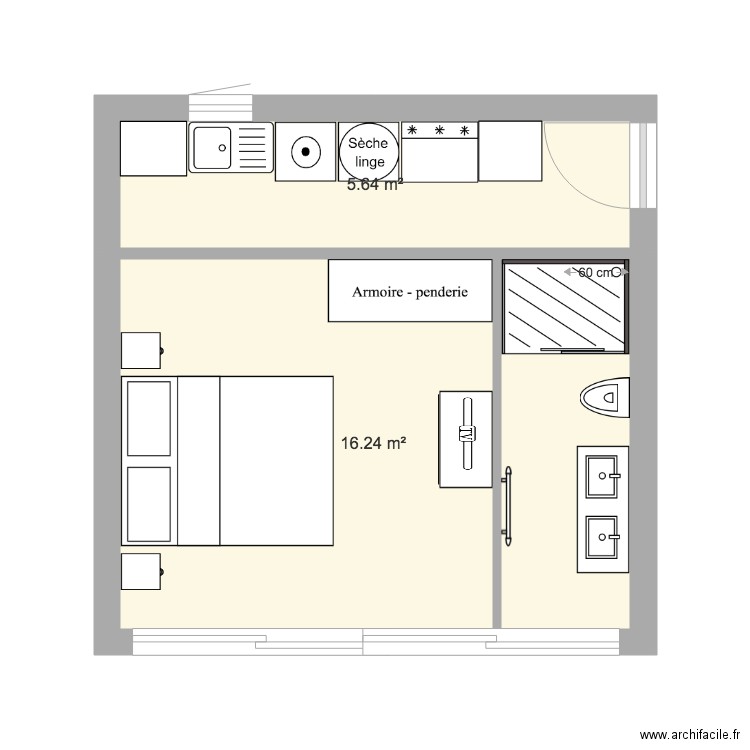 suite parentale  et  cellier. Plan de 0 pièce et 0 m2