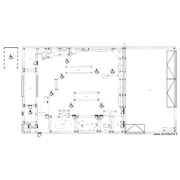 magasin 0. Plan de 0 pièce et 0 m2