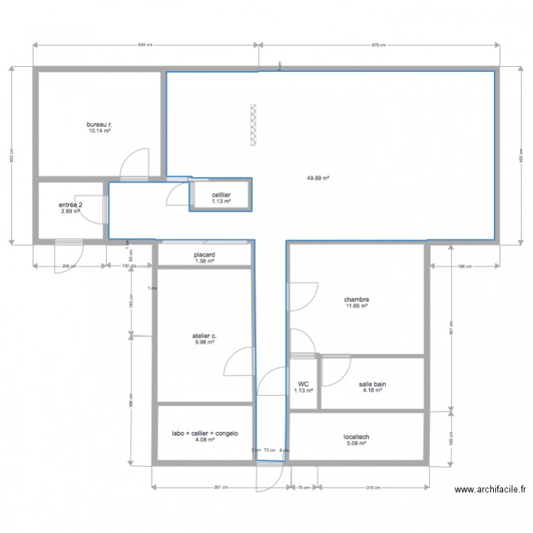 maison en L perso. Plan de 0 pièce et 0 m2