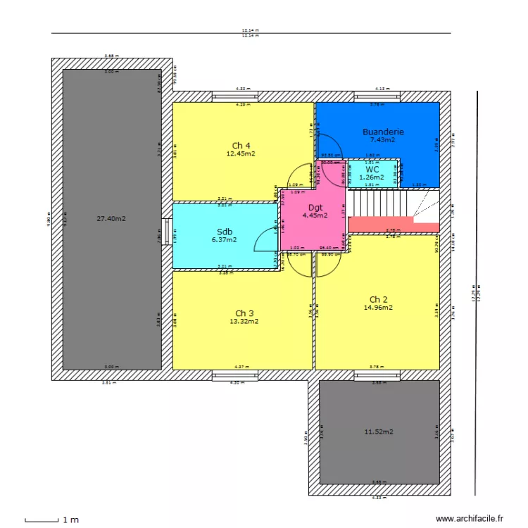 DEGAND R 1 etage. Plan de 