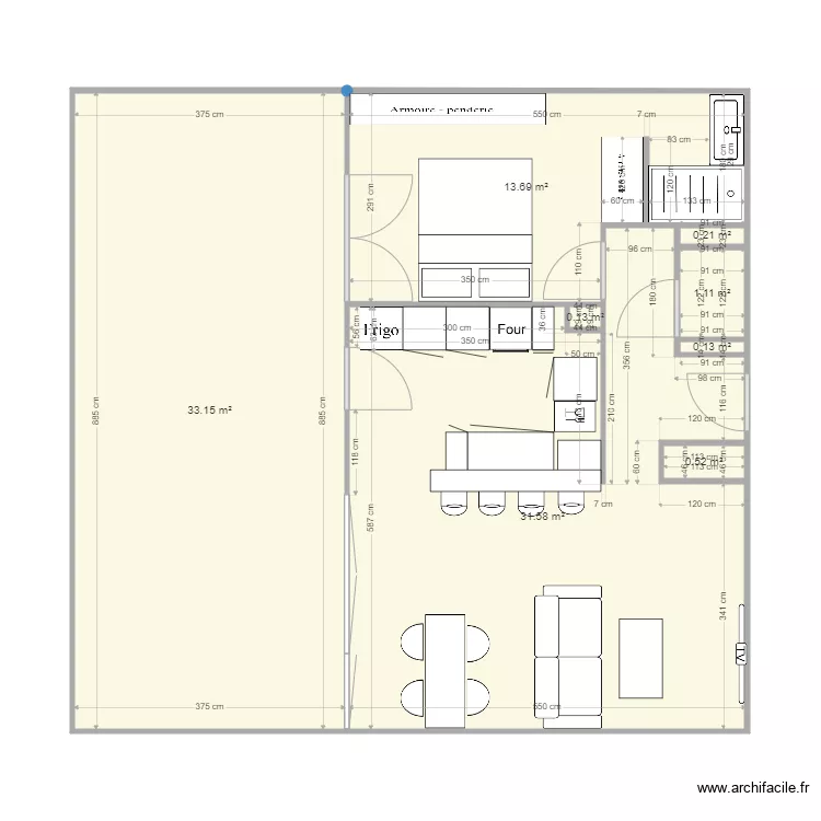 appart perso projet CHAMBRE 1. Plan de 