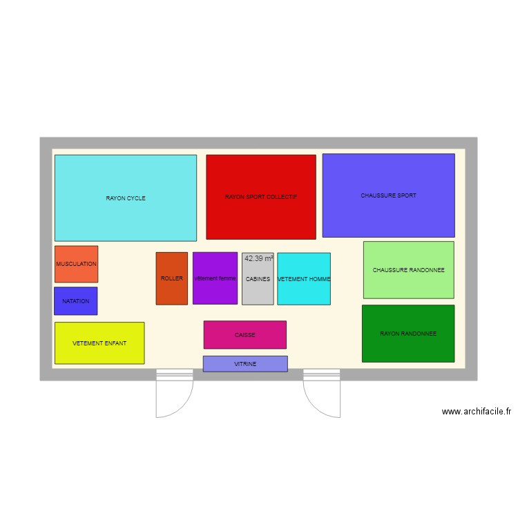 INTERSPORT 1. Plan de 0 pièce et 0 m2