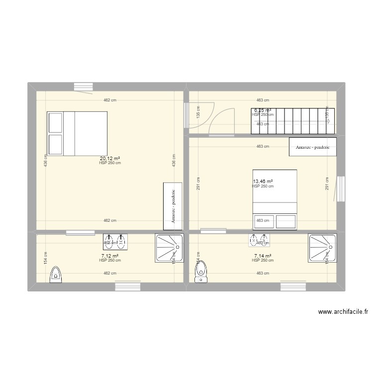 etage. Plan de 0 pièce et 0 m2