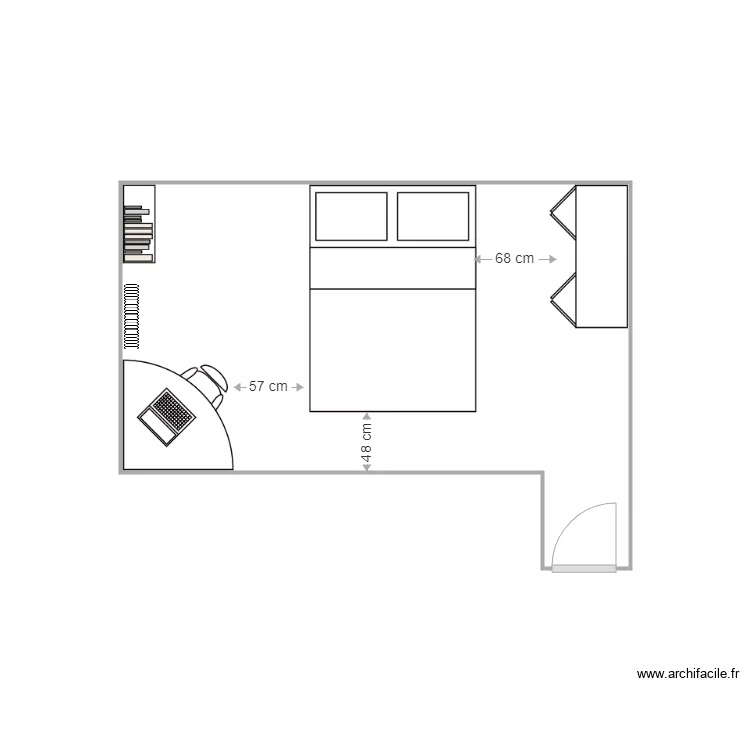 CHAMBRE VERTE. Plan de CHAMBRE VERTE. Plan de