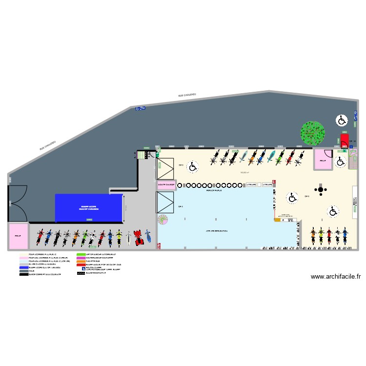 FC MOTOS RDC AVANT apr&egrave;s travaux. Plan de 0 pièce et 0 m2