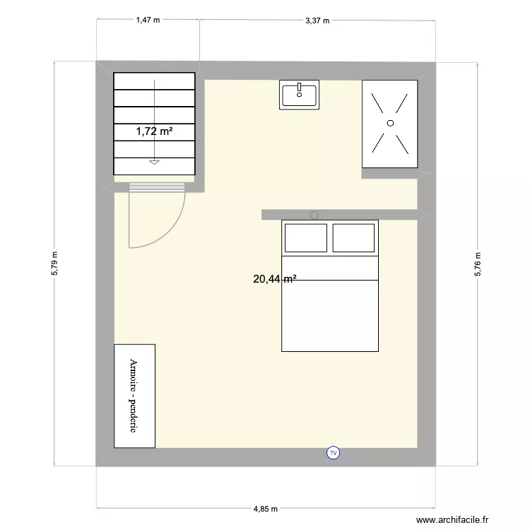 Souplex cave 3 rois. Plan de 2 et 22 m² Souplex cave 3 rois. Plan de 2 et 22 m²