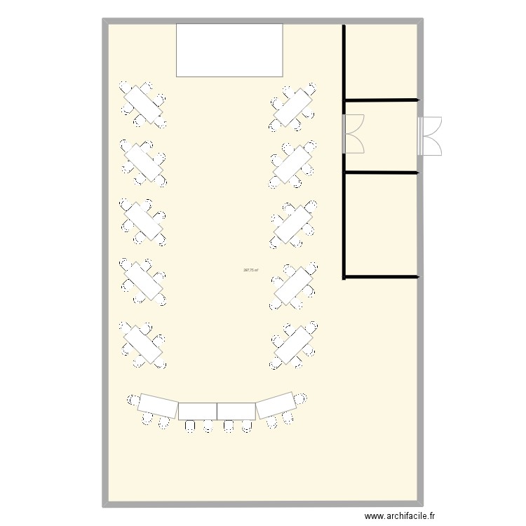 Plan salle des fêtes version epi. Plan de 0 pièce et 0 m2