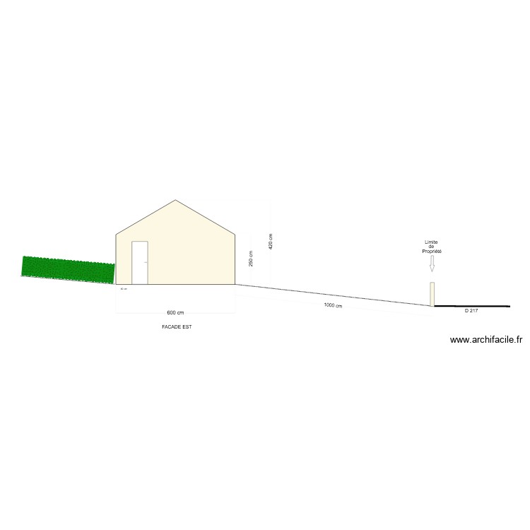garage facade EST2. Plan de 0 pièce et 0 m2