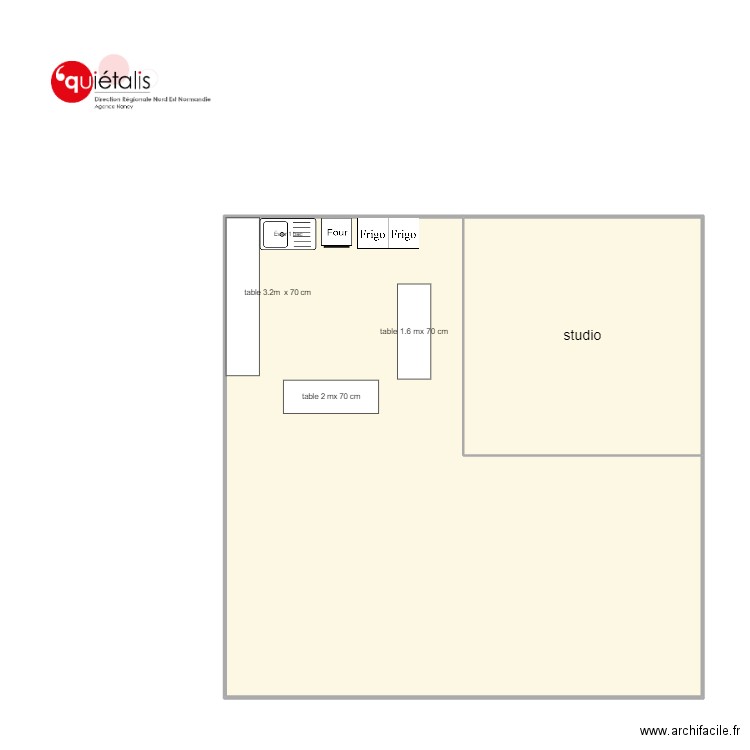 parc expo. Plan de 2 pièces et 100 m2