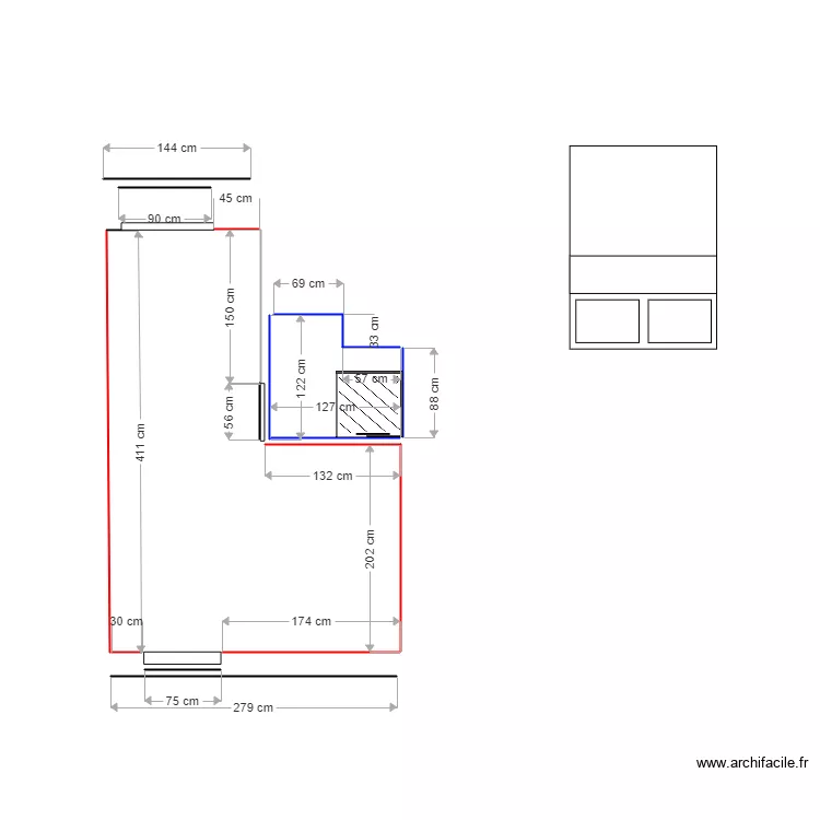 studio boulogne. Plan de 