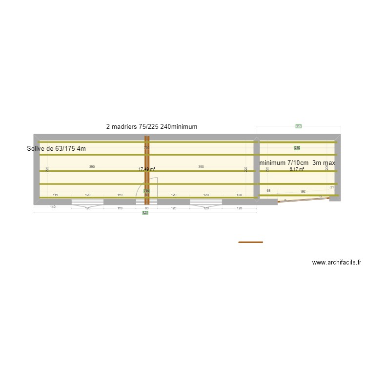 Renovation abri de jardin. Plan de 2 pièces et 24 m2