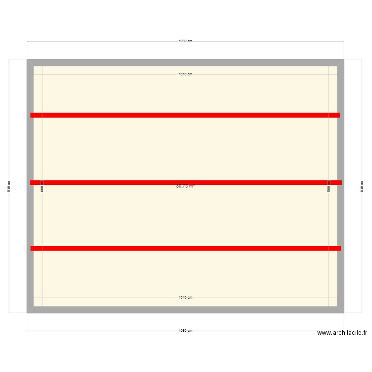 AYDA GARAGE . Plan de 1 pièce et 81 m2