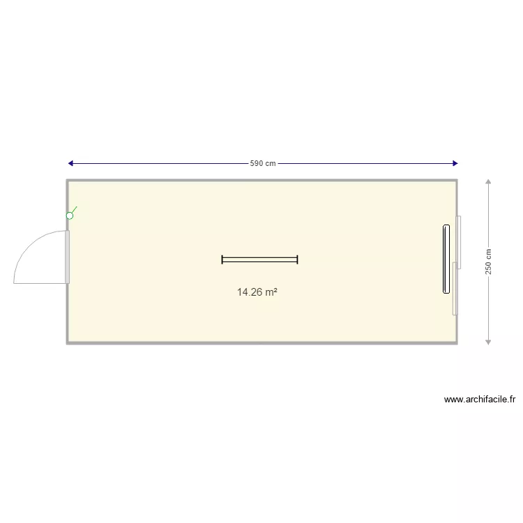 Module Junior Plan standard 15 m2 . Plan de 