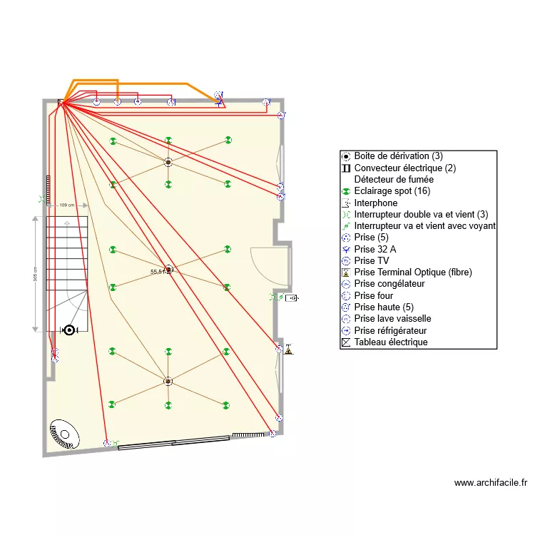plan RDC maison . Plan de plan RDC maison . Plan de