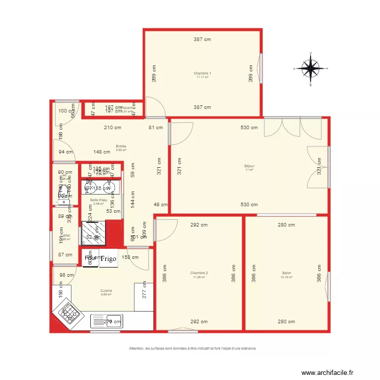 3803 cot&eacute;. Plan de 