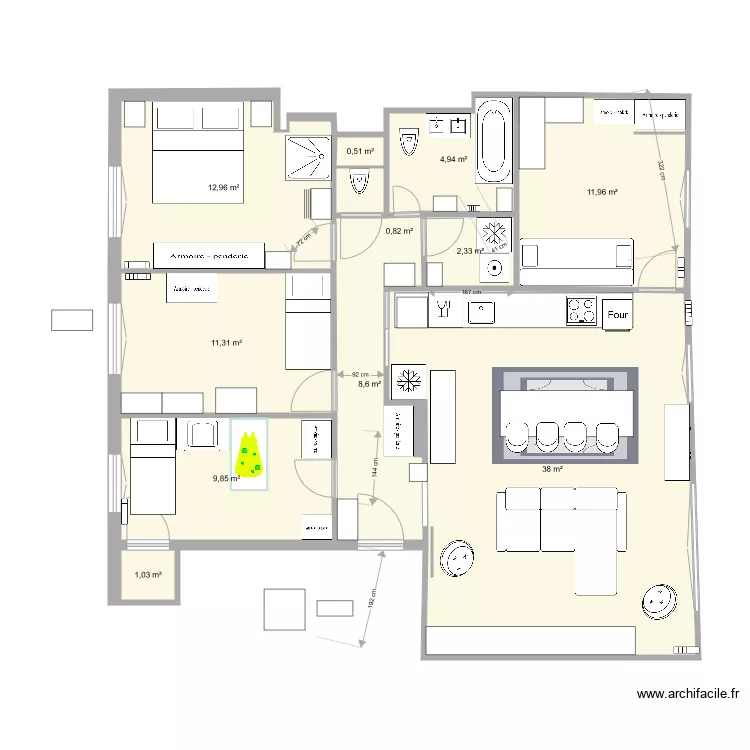 Al&eacute;sia test. Plan de 