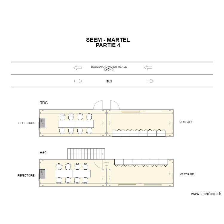 MARTEL - PARTIE 4. Plan de 3 pièces et 58 m2