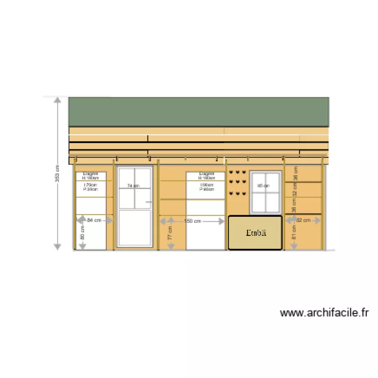 Etag&egrave;res Garage 01. Plan de 