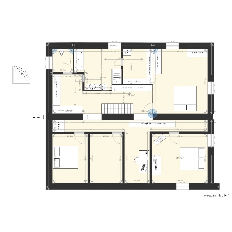 étage 5 avril 2017 bis. Plan de 0 pièce et 0 m2