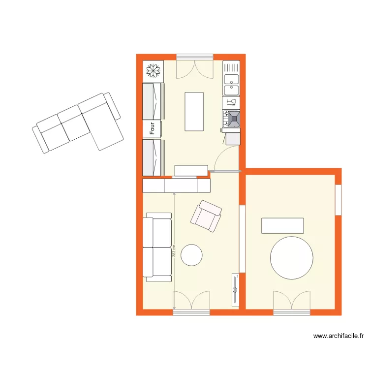 CUISINE SOSSO inverse. Plan de 