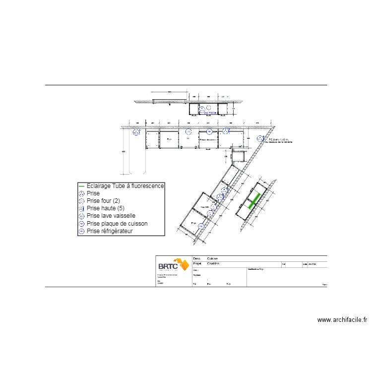 Plan Electrique Cuisine Chatillon. Plan de 0 pièce et 0 m2