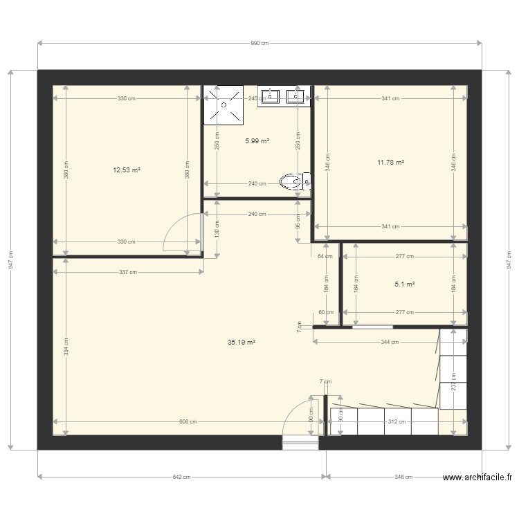 pmr. Plan de 0 pièce et 0 m2