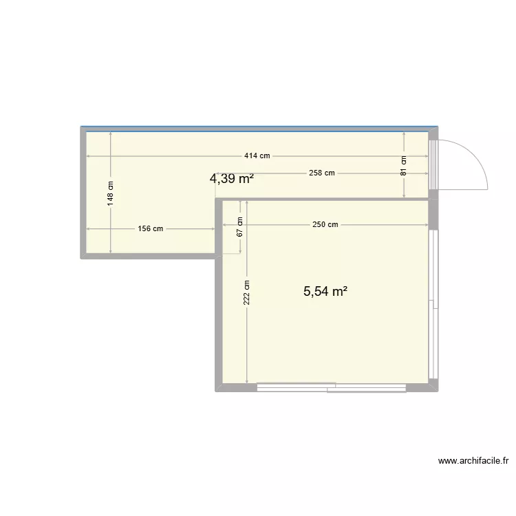 Cabanne terrasse. Plan de 