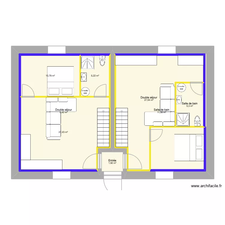 Maison nico 2. Plan de 10  et 213 m²