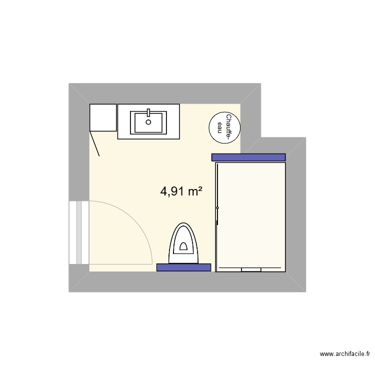 Cambresier David. Plan de 1 pièce et 5 m2