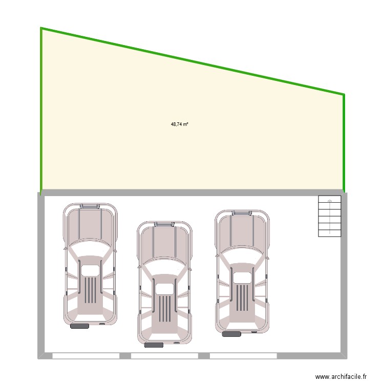 abri voiture nico. Plan de 1 pièce et 49 m2