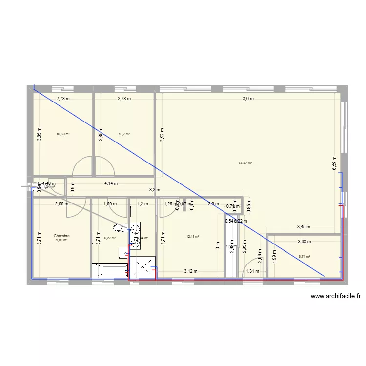 Cissou Plomberie. Plan de 10  et 120 m²