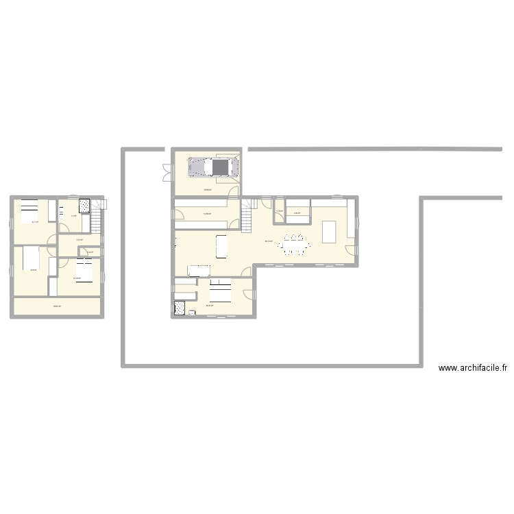 456. Plan de 13 pièces et 194 m2