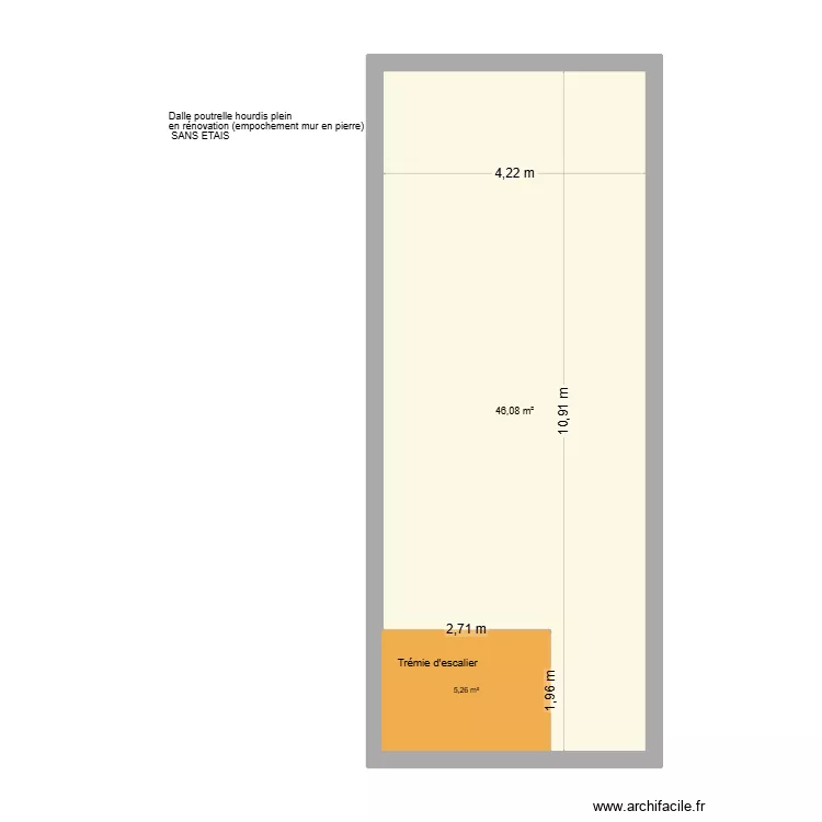 ROMIEUX GIEZ. Plan de 1  et 46 m²